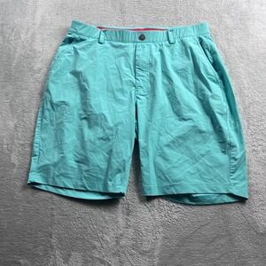 Redvanly Mens Golf Shorts Teal Blue Performance Stretch Size L 34 Waist